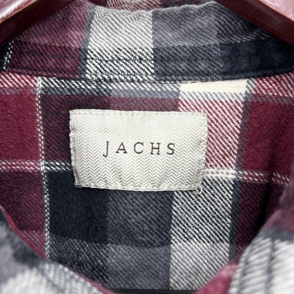 Jachs Flannel Shirt LOT‎ Blue & Red Plaid Cotton Button-Up Mens Medium - Picture 5 of 12